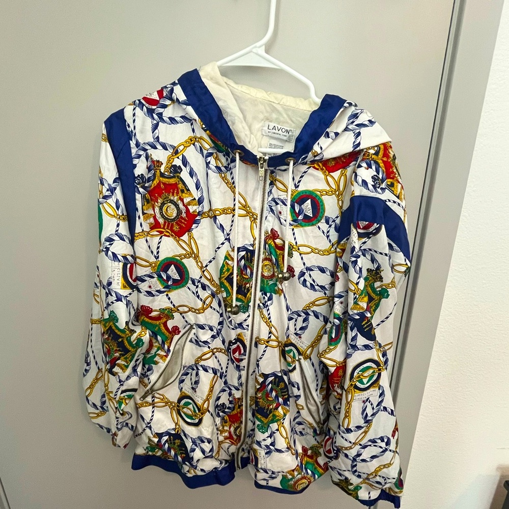 Men’s Retro Zip Up Jacket Cool Design Large